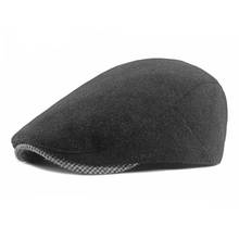 Fibonacci 2021 novo boinas moda retro newsboy bonés para homem lã cabbie flatcap chapéus casual chapéu liso 2024 - compre barato