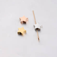 Rose Gold Stainless Steel Fashion Accessories Star Beads Necklace Bracelet Charms Space Beads Components for DIY Jewelry Making 2024 - buy cheap