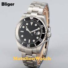 Bliger 40mm Miyota 8215 Automatic wrist men's watch sapphire glass waterproof super luminous date display ceramic bezel 157 2024 - buy cheap