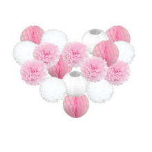 17pcs/lot Tissue Paper Lantern/Pom Poms Flower/Honeycomb Flower Ball Birthday Baby Shower Party Wedding Decoration 2024 - buy cheap
