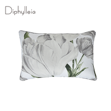 Diphylleia Magnolia Pillow Covers Linen Cotton Elegant Design Flower Leaves Bolster Pillowcase Rectangle Cushion Cover 40x60cm 2024 - buy cheap