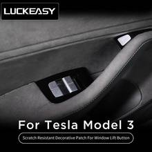 LUCKEASY для Tesla Model 3, устойчивая к царапинам фотоэлемент для кнопки подъема окон, ABS-пластырь, модель 3 2021, защита кнопки 2024 - купить недорого