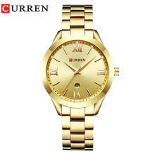 Relógio esportivo pequena dourado, relógio de pulso feminino de aço inoxidável à prova d'água de quartzo 2024 - compre barato