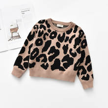 Ma&Baby18M-6Y Autumn Winter Infant Toddler Baby Girls Clothing Leopard Long Sleeve Knitted sweaters warm children clothes 2024 - buy cheap