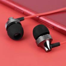 Universal 3.5mm Wired Metal Heavy Bass In-ear Earphone with Mic for PC/Phone 2024 - buy cheap