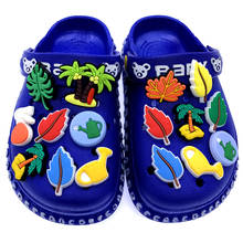 100 pçs atacado planta série sapatos encantos para diy acessórios no croc pvc pulseira decoração crianças X-MAS presentes 2024 - compre barato