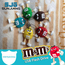 Chocolate M&M Pen Drive USB Flash Drive 4GB 8gb 16gb 32gb 64g USB Stick Memory Pendrive U Disk Creative Lovely Fun Gift HOT SALE 2024 - buy cheap