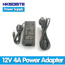 Hkixdiste fonte de alimentação 12v 4a para faixa de led, adaptador eu/us/uk/au para segundos para opções de 12v, transformador de tomada 2024 - compre barato
