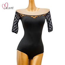 Bodysuit para competição de dança, vestido feminino padrão d0755, para concurso, dança de tango, valsa latina 2024 - compre barato