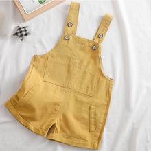 Children's Suspenders Shorts 2021 New Fashion Boys and Girls Solid Color Loose Jumpsuits Summer Baby Shorts Kids Overalls 2024 - buy cheap