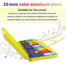 Xilofone colorido para crianças, instrumento musical educacional, estojo para crianças e bebês, 25 note 2024 - compre barato