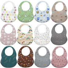 2020 New Printed Carton Silicone Bib Waterproof  Baby Feeding Newborn Cartoon Aprons Adjustable Baby Bibs Burp Cloth 2024 - купить недорого