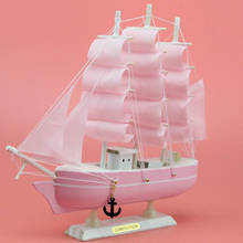 Store Opening Business Present Wooden Sailing Boat Home Decorationmascot Ship Model Figurines Accessories Gifts 2024 - buy cheap