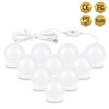 Bombilla LED para espejo de maquillaje, luces de tocador Hollywood de 12V, lámpara de pared regulable continua, Kit de 6, 10 y 14 bombillas para tocador 2024 - compra barato