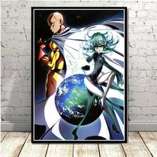 Imagens de decoração do anime japonês one punch, arte hd de parede, poster de tela modular hd, de cabeceira, sem moldura 2024 - compre barato