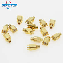 100pcs/lot MMCX Male Jack Connector PCB Mount With Solder Straight Goldplated 3 Pins MMCX RF Connector 2024 - buy cheap