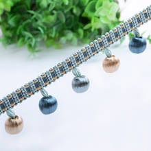 12M/Lot Color Wood Beads Curtain Lace Trim Sofa Lamp Edge Decor Curtain Accessories Fringe Lace Ribbon DIY Sewing Home Textile 2024 - buy cheap