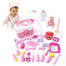 28pcs Children Play House Puzzle Simulation Medicine Box Doctor Toy Set Girl Medical Tool Role Play Doll Doctor Clothes 2024 - buy cheap