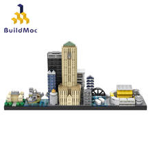 Buildmoc Gothic Architecture Superhero's home Gotham Skyline (The Dark Knight Trilogy) City Building Blocks Toys Kid Gift 2024 - buy cheap