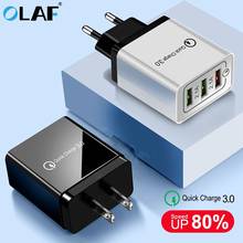 18 W 3 orificios adaptador de cargador USB carga rápida 3,0/2,0 cargador de teléfono móvil rápido QC3.0 enchufe UE EE. UU. para iPhone Samsung Xiaomi Huawei 2024 - compra barato