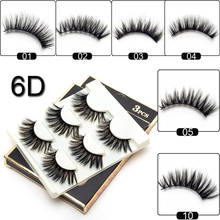 ICYCHEER 3 Pairs High Volume 6D Mink Lashes False Eyelashes Fluffy Full Strip Eye Lashes Extension Handmade Soft Eyelash 2024 - buy cheap