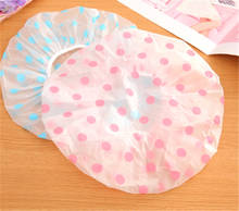 1PC Thickening Elastic Wave Point Hair Cover Shower Cap Waterproof Shower Cap Women Hair Salon Bathroom Supplies Color Random 2024 - buy cheap