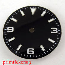 29mm Black Sterile Watch Dial Fit NH35 Automatic Movement With Date Window Luminous Marks Wristwatch Accessories 2024 - buy cheap