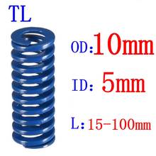 1Pcs Blue Light Load Spiral Stamping Compression Mould Die Spring Outer Diameter 10mm Inner Diameter 5mm Length 15-60mm 2024 - buy cheap