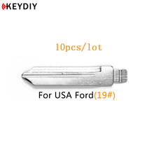 Keydiy lâmina de chave remota 10 para ford mercury, lâmina em branco de metal e vvdi/jmd tipo #19 2024 - compre barato