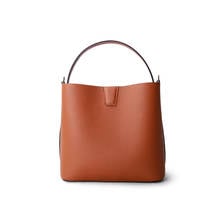 Women's Bag 2020 New Bucket Bag First Layer Leather Handbag Casual Wild Small Shoulder Bag Contrast Color Fashion Soft Versatile 2024 - buy cheap