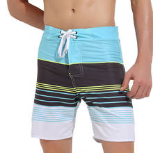 Men's Swimming Trunks with Pockets Beach Swimwear Quick Dry Elastic Waist Board Shorts 2024 - buy cheap