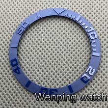 38mm high quality blue ceramic bezel insert fit 40mm watch case mens watch bezel 2024 - buy cheap