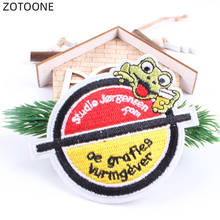 ZOTOONE Embroidered Patch Oetel donk Frog Carnival for Netherland Iron on Sew on Patches for Clothing DIY Badge for Clothes G 2024 - buy cheap