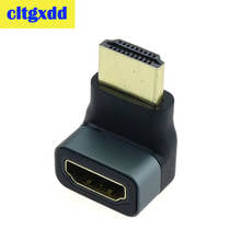 1pc HDMI-compatibl 90 degree right-angle Adapter  male to Female  Elbow Connector Video Converter 2024 - buy cheap