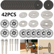 Conjunto de lâminas de serra circular, 42 peças, ferramenta dremel mini disco de corte para acessórios rotativos, roda de moagem de diamante 2024 - compre barato