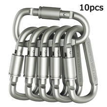 10pcs Outdoor Climbing Backpack EDC Lock Buckle Aluminum D-ring Carabiner Bottle Hooks Tactical Camping Equipment 2024 - buy cheap