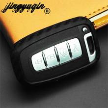 jingyuqin Auto Protective Smart Button Key Cover Shell Case For Hyundai IX35 Sonata Genesis Kia K2 k5 Carbon Fiber Accessories 2024 - buy cheap