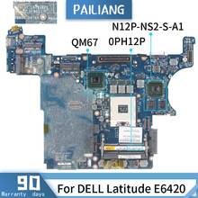 Placa-mãe para computador laptop testada, 0ph12p, dell latitude e6420 tamanhos LA-6592P qm67 2024 - compre barato