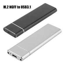 Портативный корпус для жесткого диска из алюминиевого сплава SSD M.2 NGFF к USB 3,1 высокоскоростной Чехол для мобильного жесткого диска disco duro externo hdd box 2024 - купить недорого
