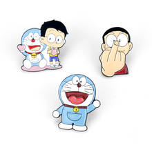 Anime Doraemon Nobita Nobi Metal Enamel Pins and Brooches for Lapel Pin Backpack Bags Badge Cute Gifts Collar Cartoon Jewelry 2024 - buy cheap