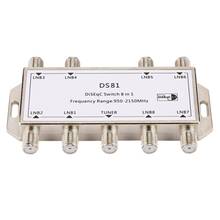 DiSEqC-Interruptor de señal de satélite DS81, receptor LNB multiinterruptor, resistente, Zinc fundido a presión, cromado 2024 - compra barato