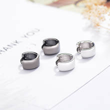 Simple Small Hoop Earrings   Piercing Black Round Huggies Earring For Women Men Circle Earrings Gift 2024 - buy cheap