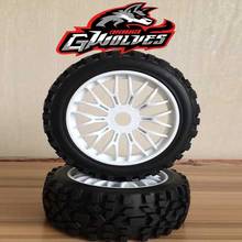 2pc GWOLVES 1/8 RC Buggy Truck Scale Off-Road Tyre Nylon plus hard wheels Pathfinder wasteland all terrainwheel for RC car parts 2024 - buy cheap