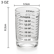 Copo de medição de vidro espesso americano, copo redondo de 90ml para medição de água com fundo grosso, copo de café para confeitaria 2024 - compre barato