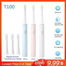 T100-cepillo de dientes eléctrico sónico, cepillo de dientes inteligente recargable por USB, IPX7 resistente al agua, colorido 2024 - compra barato