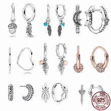 Pendientes de tuerca de estrella para mujer, de plata de ley 2021 auténtica, joyería fina hipérbole, bisutería E1500, novedad de 925 2024 - compra barato