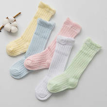 Autumn Thin over-the-Knee Socks Anti-mosquito Socks Solid Color Breathable Kneecap Babies' Children Cotton Socks 2024 - buy cheap