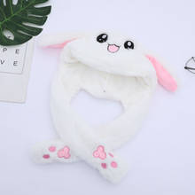 Rabbit Hat with Moving Ears Bunny Hat Ears Warm Plush Sweet Cute Airbag Cap 2024 - buy cheap