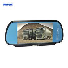 7-дюймовый TFT ЖК-дисплей SMALUCK, монитор для зеркала заднего вида с 2 видеовходами для автомобильной камеры CCD/DVD 2024 - купить недорого