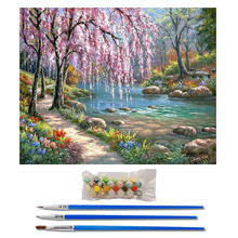 40x50cm Frameless painting by numbers Nature Landscape On Canvas pictures by numbers Home Decoration DIY For Unique Gift 2024 - buy cheap